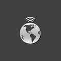 Metallic Icon - Wireless world
