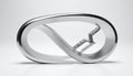 Metallic Infinity Loop with Internal Mechanism Royalty Free Stock Photo