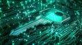 The Digital Security Key.. AI generated Royalty Free Stock Photo