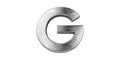 Metallic Letter G. Symbol Of Technology And Modern Design Isolated On Transparent Background Royalty Free Stock Photo