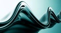 Metallic Liquid Wave with Teal and Silver Tones fluid Royalty Free Stock Photo