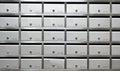 Metallic mailbox array tidy