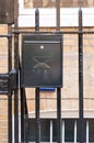 Metallic mailbox in black