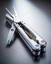 Metallic Multitool Close-Up with Precision Detailing Royalty Free Stock Photo