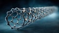 metallic nanotube abstract structure Royalty Free Stock Photo