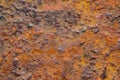 Metallic orange rust texture grunge abstract background Royalty Free Stock Photo