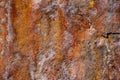 Metallic orange rust texture grunge abstract background Royalty Free Stock Photo