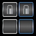 Metallic padlock icons