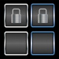 Metallic padlock icons Royalty Free Stock Photo