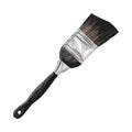 Metallic paintbrush handle for artistic creativity