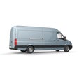 Metallic pale blue delivery van Royalty Free Stock Photo