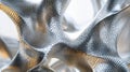 Metallic Perforated Structure Texture Background with Elegant Silver Tone Royalty Free Stock Photo