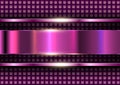 Metallic pink background, shiny chrome metal background with perforated texture