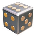 Metallic playing dice