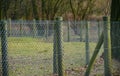 Metallic protection fence around a place