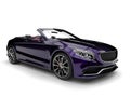 Metallic purple modern luxury convertible car