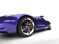 Metallic Purple Modern Luxury Sports Car - Front Wheel Closeup Shot