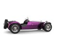 Metallic purple vintage open wheel sport racing car