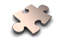 Metallic puzzle piece