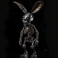 Metallic Rabbit Skeleton Artwork Royalty Free Stock Photo
