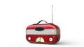 Metallic red cool vintage radio