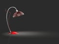 Metallic red small modern desk lamp