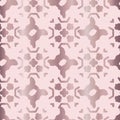 Metallic Rose Gold Geo Grid Pattern Seamless Vector, Drawn Foil Shapes Royalty Free Stock Photo