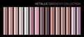 Metallic rose gold vector gradient, bronze, pastel peach pink colorful palette