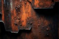 Metallic rusty iron wall texture with rivets surface texture design Royalty Free Stock Photo