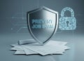 Digital Shield Protecting Against Job Scam Fraud Royalty Free Stock Photo