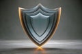 Metallic Shield Emblem Design for Security and Protection Themes Generative AI Royalty Free Stock Photo