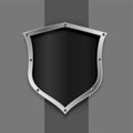 Metallic shield symbol or badge design