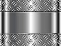 Metallic shiny background with technology diamond plate pattern, steel metal lustrous texture as industrial background Royalty Free Stock Photo