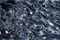 Metallic silver blue wavy background Royalty Free Stock Photo