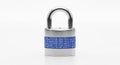 Digital padlock symbol with binary code representing cyber security and data encryption technology concepts Royalty Free Stock Photo