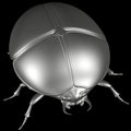 Metallic Silver Scarab Bug