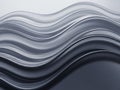 Metallic Silver Waves with Reflective Surface and Subtle Light Reflections abstract background Royalty Free Stock Photo