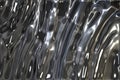 Metallic silver wavy background Royalty Free Stock Photo