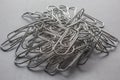 metallic silvery paper clips