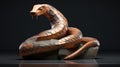 Metallic Snake Sculpture: A 3d Render Inspired By Henry Moore