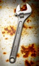 Metallic spanner Royalty Free Stock Photo