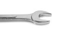 Metallic spanner in a white background Royalty Free Stock Photo