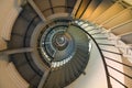 Metallic spiral staircase background Royalty Free Stock Photo