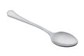 Metallic spoon isolated on white