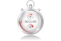 Metallic stopwatch. eps 10 Royalty Free Stock Photo