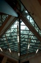 Metallic structure ceiling indoors Royalty Free Stock Photo