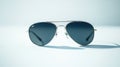 metallic sunglasses on white Royalty Free Stock Photo