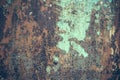 Metallic surface with peeled paint Royalty Free Stock Photo