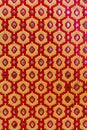 Metallic texture of red and yellow hexagons. Pattern. Retro look, old and shiny Royalty Free Stock Photo