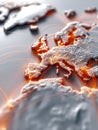 Metallic textured map of Europe with glowing orange light connections symbolizing global communication and network across multiple Royalty Free Stock Photo